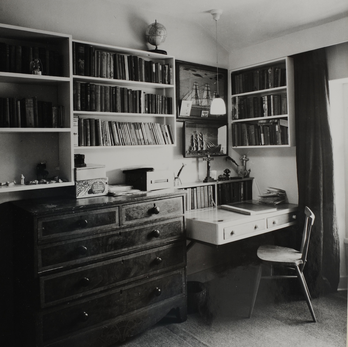 An image of the desk I studied at when revising my A Levels.